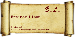 Breiner Libor névjegykártya